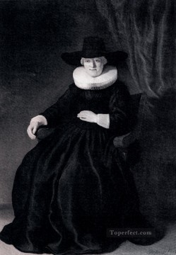  Rembrandt Oil Painting - Portrait Of Maria Bockenolle Rembrandt